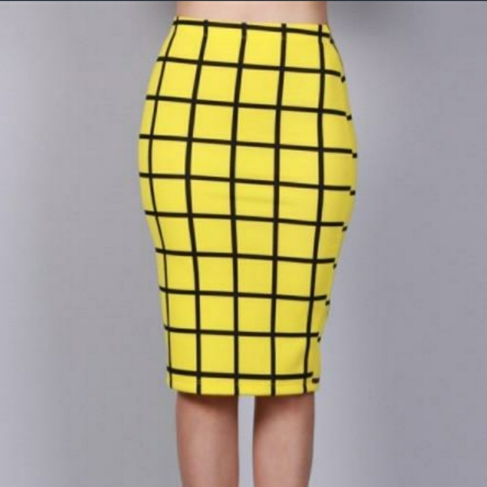 Yellow retro skirt set - Picture 3 of 3